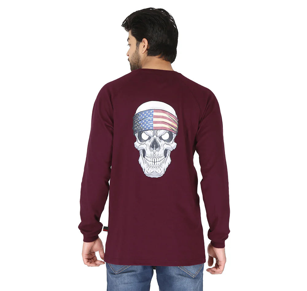 Forge Fr Men's Skull Print Long Sleeve T-shirt