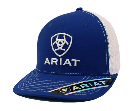 Ariat Shield Logo Royal and White Cap