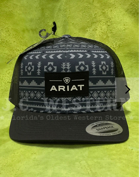 ARIAT Mens SnapBack southern western print cap navy