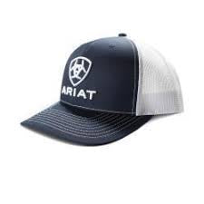 Ariat Shield Logo Navy and White Cap