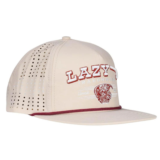 LAZY J RANCH BEIGE ICONIC BREED WESTERN PERFORMANCE ROPE TRUCKER HAT
TANPERFORMANCE