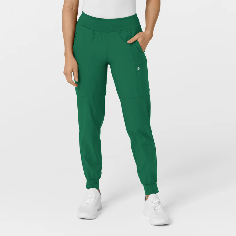 W123 Women's Comfort Waist Cargo Jogger Scrub Pant - Plus