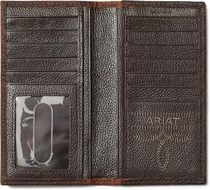 ARIAT DARK COPPER RODEO WALLET/CHECKBOOK COVER