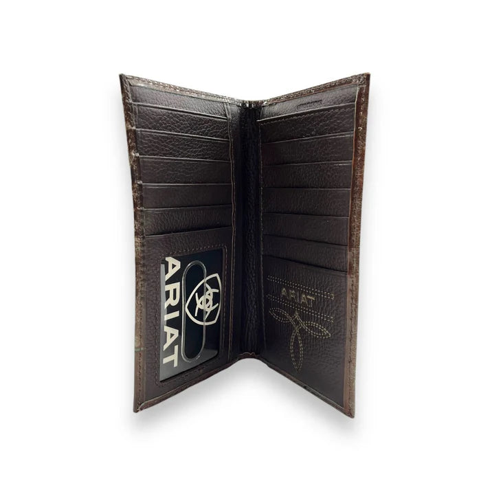 BILLETERA ARIAT RODEO TURQUESA ESTILO SUDOESTE