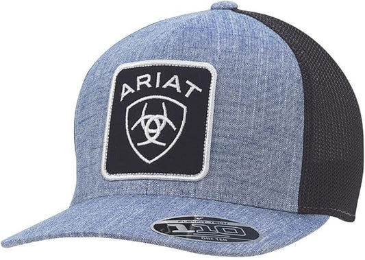 Ariat Blue Denim Black Logo Cap