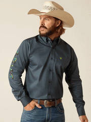 ARIAT Team Logo Twill FTD SHRT - Dark Grey