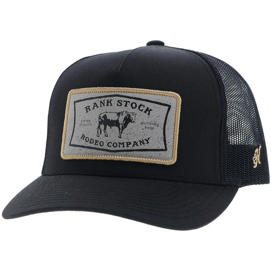 HOOEY "RANK STOCK" HAT BLACK W/RECTANGLE PATCH