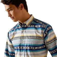 Ariat Peter FTD Blue LS Shirt