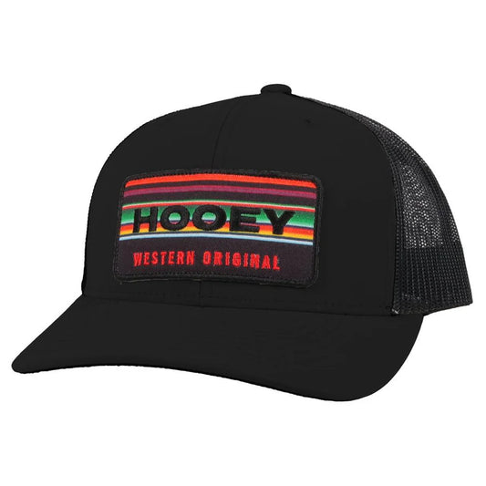 HOOEY "HORIZON" ODESSA FABRIC BLACK MID- PROFILE HAT