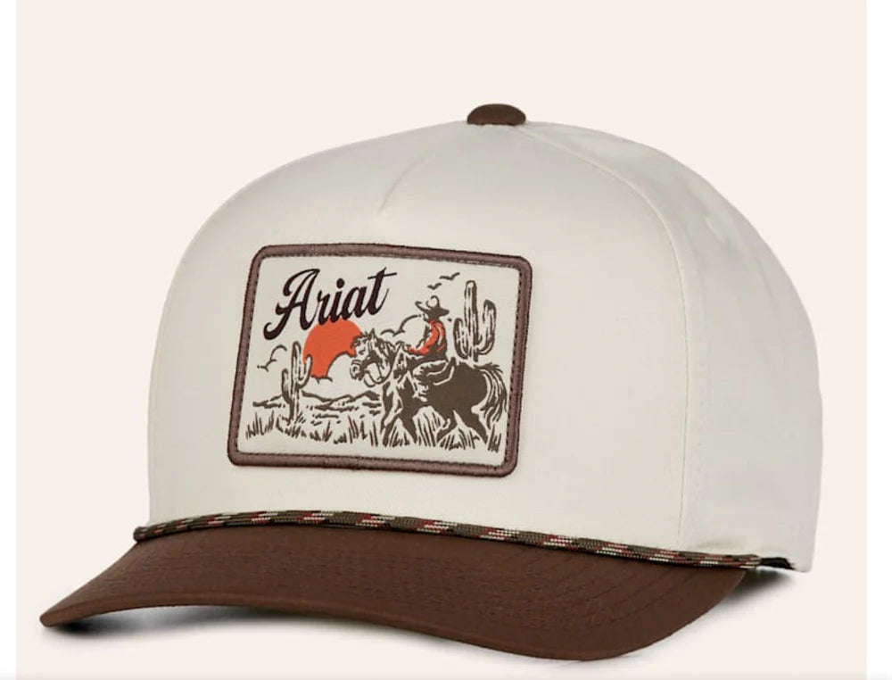 ARIAT CAP BEIGE/BROWN RIDER