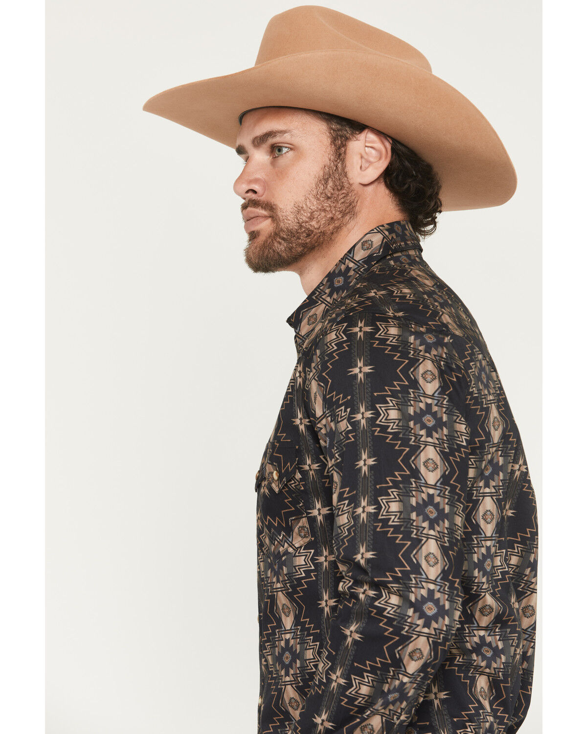 Rock&Roll Aztec Printed LS Snap