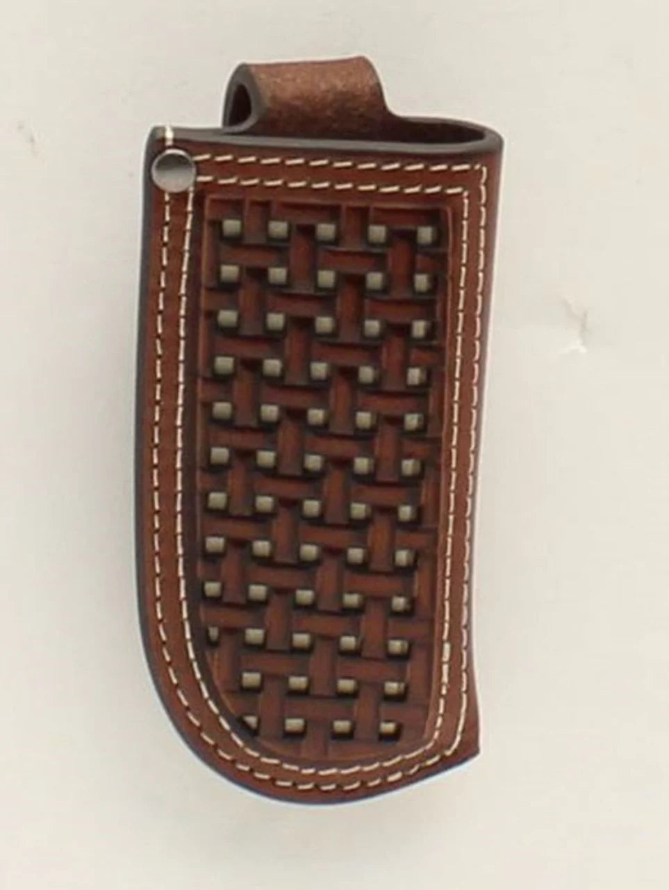 Ariat Leather Basket Weave Embossed Knife Sheath