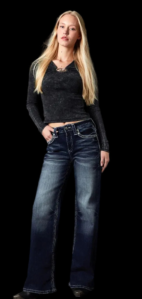 Women's Answer Me Wide Leg Jeans - A1138