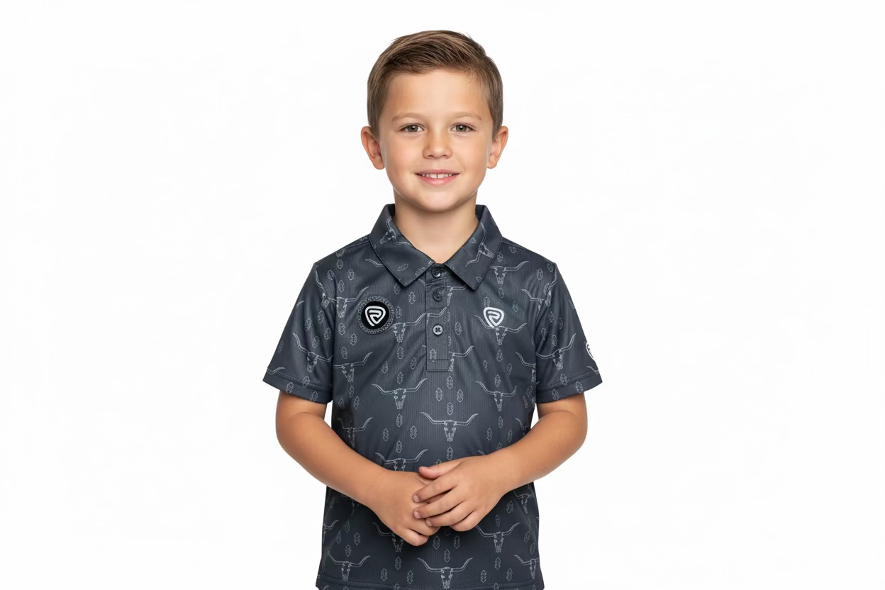 Rock&Roll Youth Steer Skull Print Polo