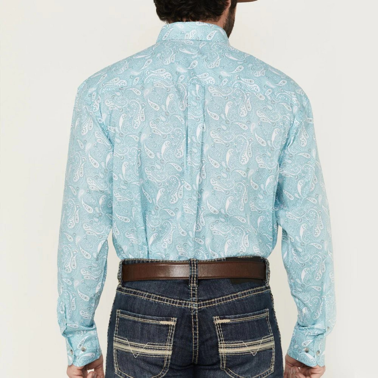 Wrangler Light Blue Paisely Print Shirt