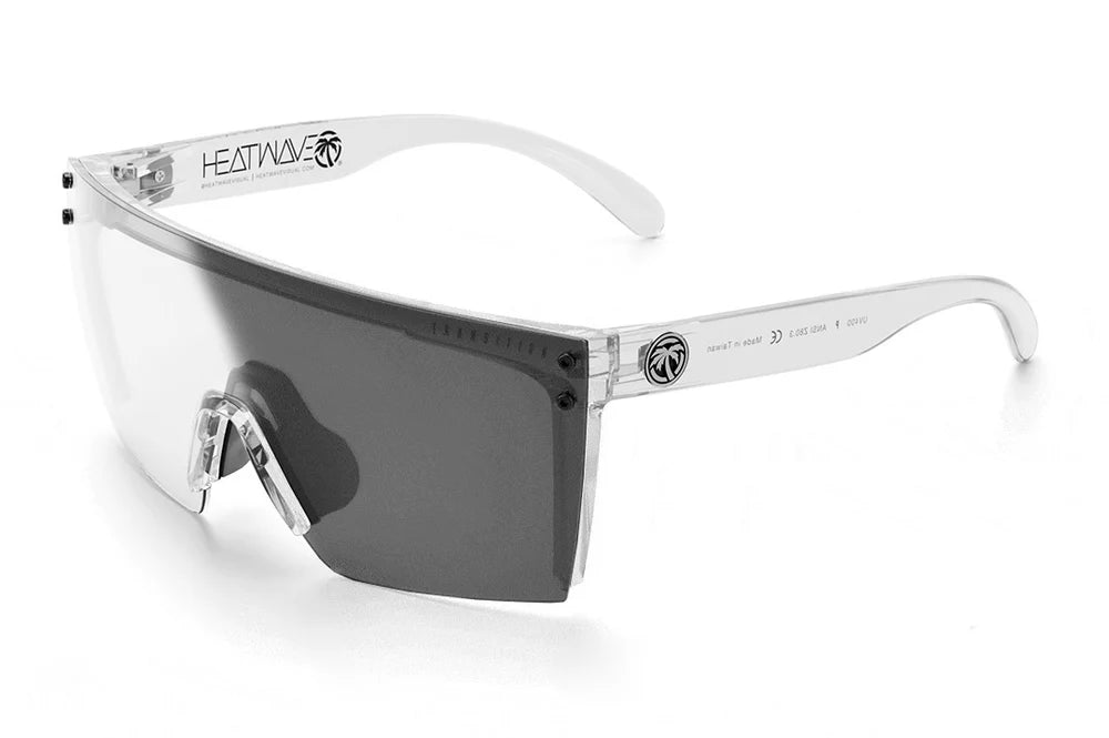 HeatWave Lazer Face Glasses: VAPOR CLEAR Frame Photochromic Lens Z87