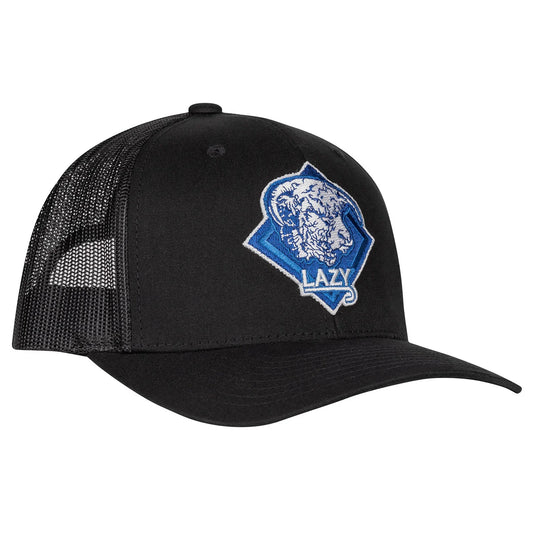 Lazy J Ranch Black Blue Diamond Hereford Curve Cap