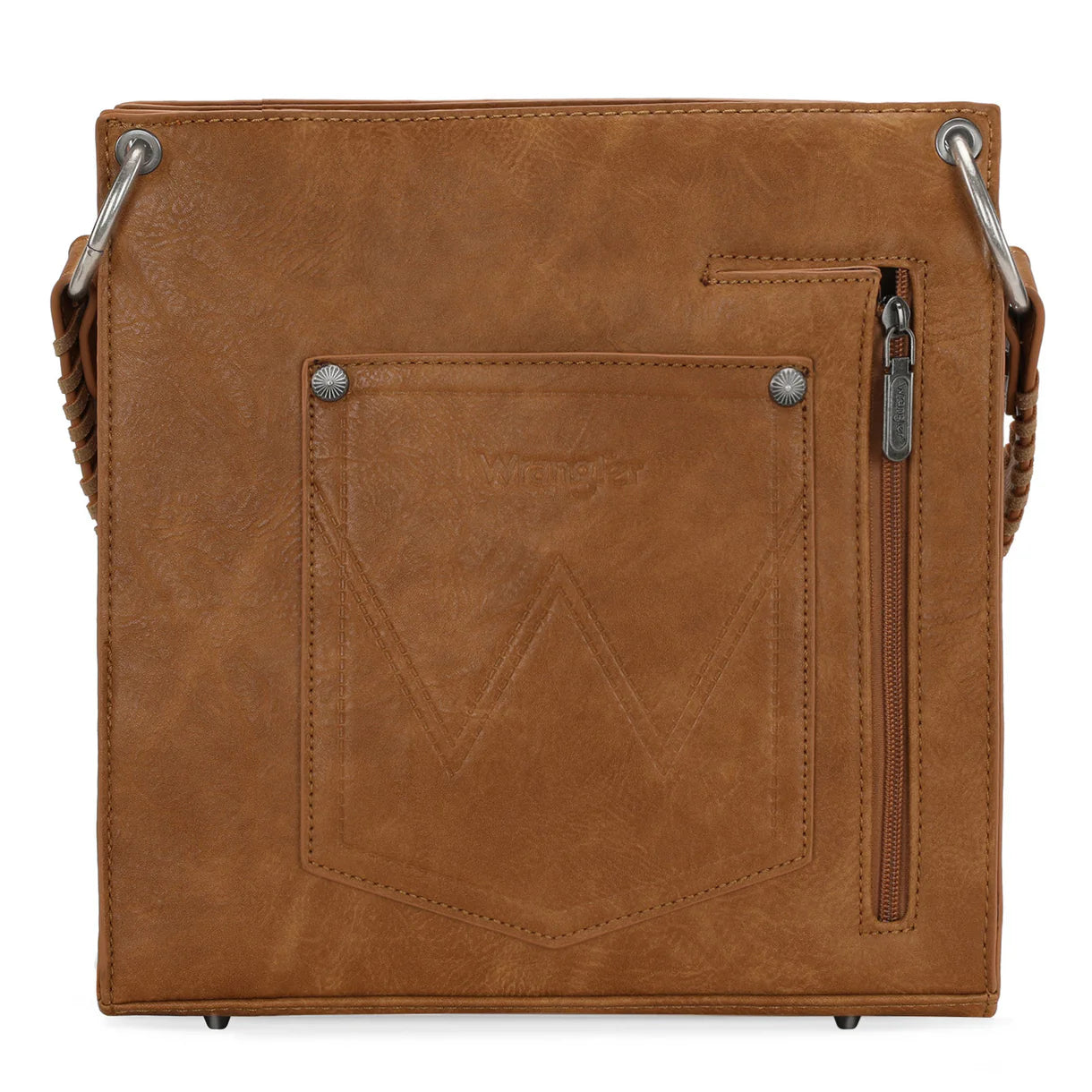 Wrangler Floral Embossed Fringe Concealed Carry Hobo/Crossbody