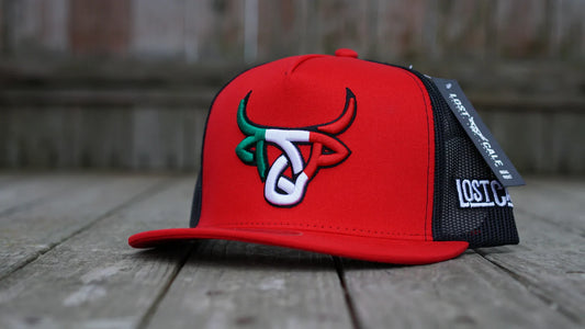 Lost Calf Mexicalf Red/Black Flat