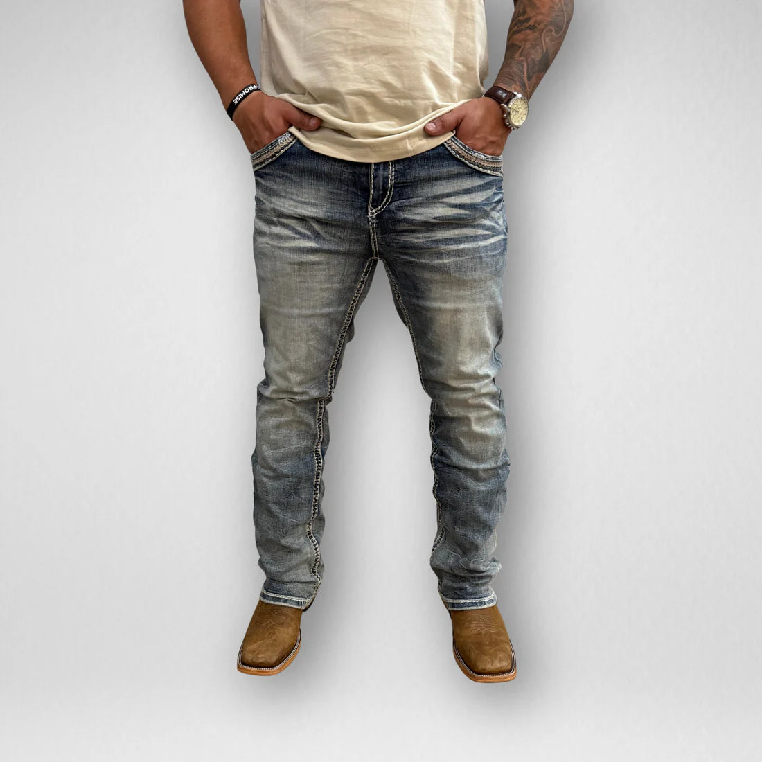 Men's Rock in L.A. Slim Straight Boot Denim