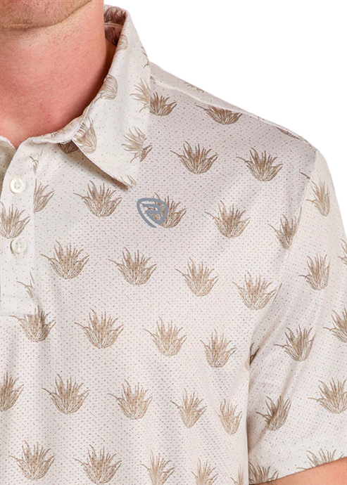 Panhandle Cactus Printed Polo - Natural