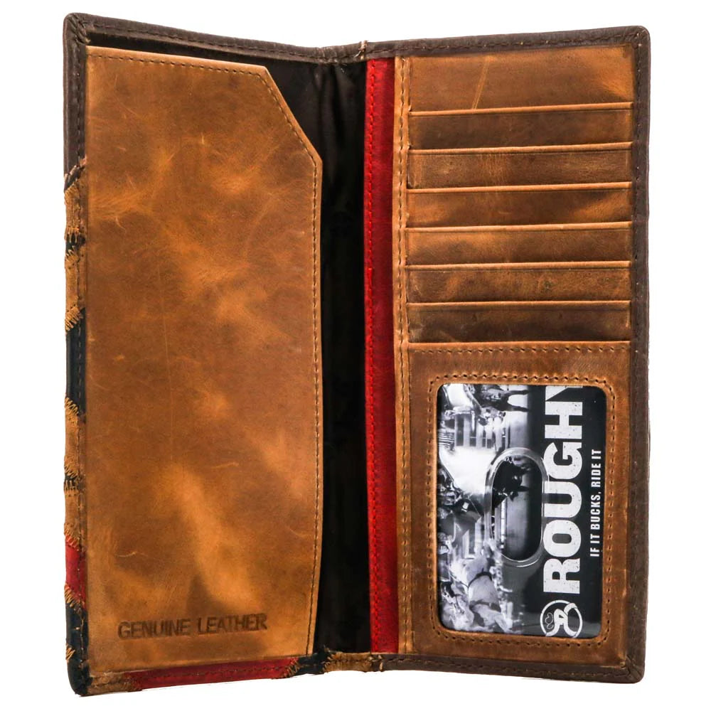 **FINAL SALE** Hooey Brown/Red Patchwork Rodeo Wallet