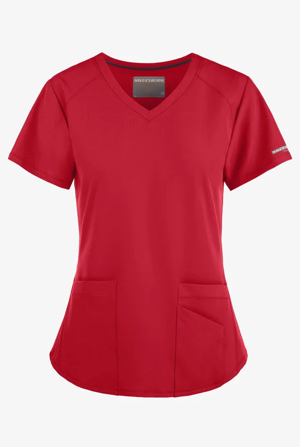 Breeze 3-Pocket Curved V-Neck Scrub Top-Plus