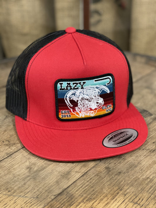 Lazy J Ranch Wear Unisex Red & Black Serape Elevation Cap Hat