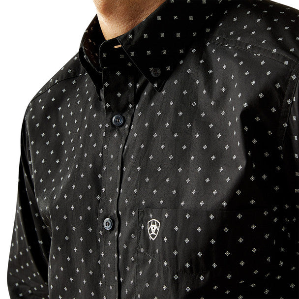 Ariat Seymour Fitted Button Down Shirt - Dark Grey