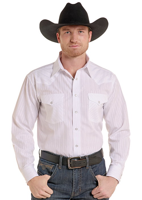 Panhandle Stripe Snap Long Sleeve Shirt