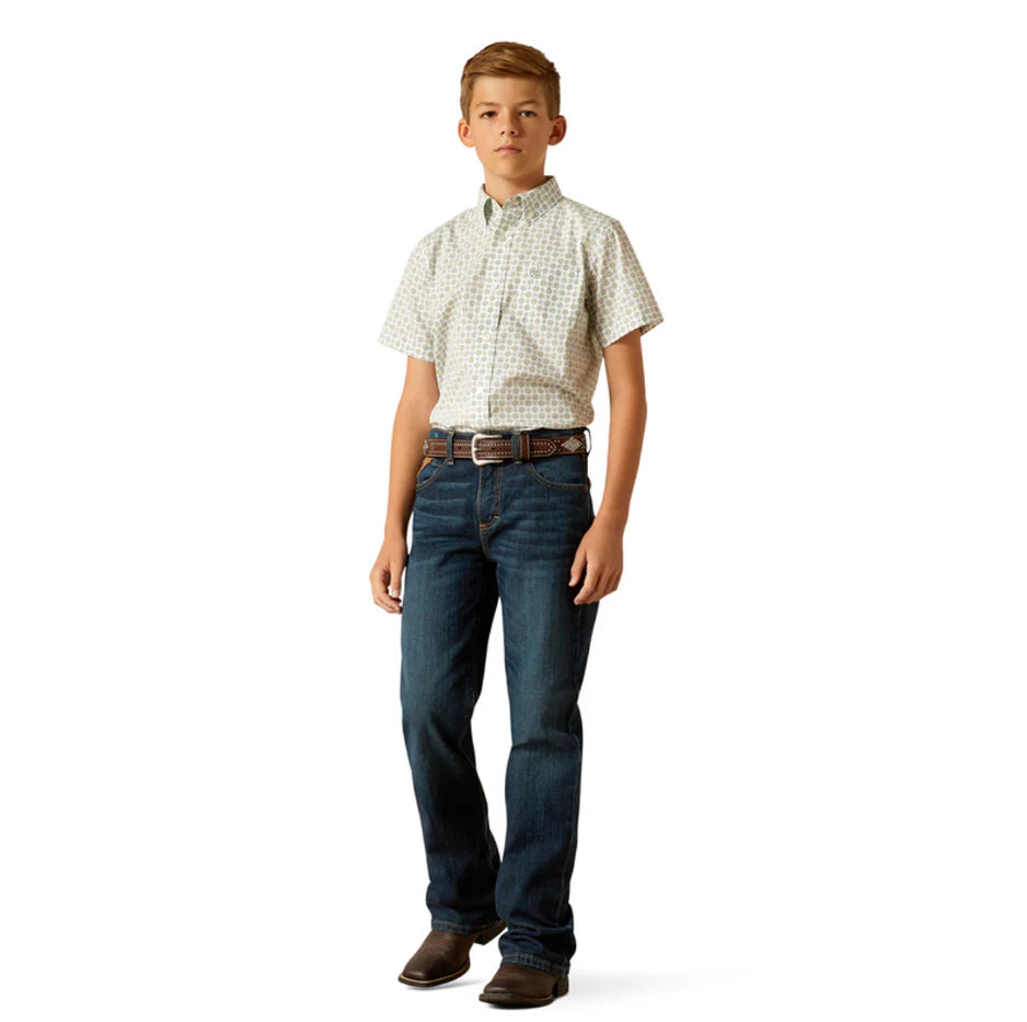 ARIAT YOUTH EDUARDO SS SHRT - GREEN