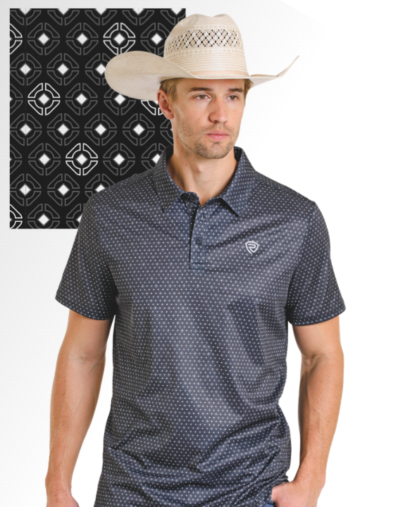 Rock&Roll Geo Printed Polos