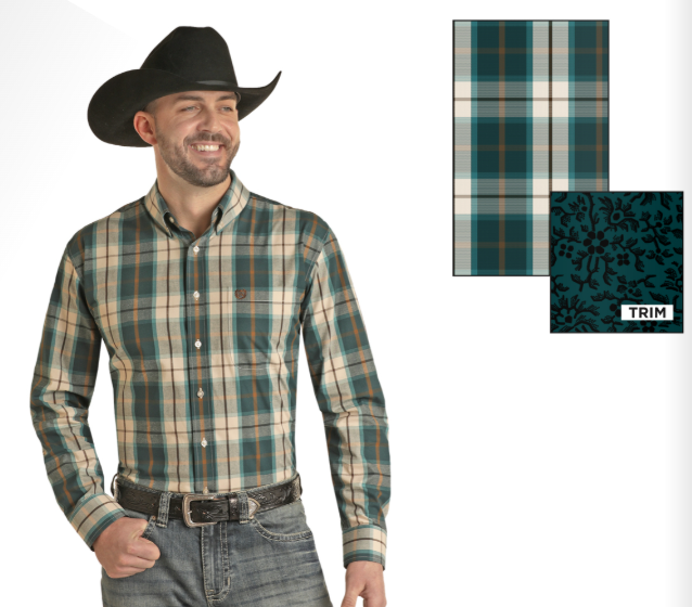 Pandhandle Plaid Button Down Shirt - Big & Tall