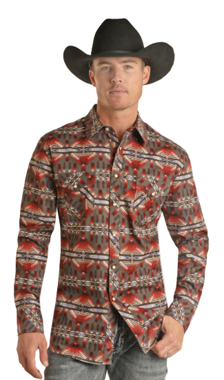 Rock&Roll Aztec Woven Snap Shirt