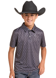 Panhandle Slim Boys Short Sleeve Polo Snap