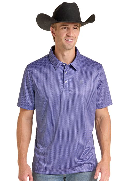 Men's Panhandle Slim Geometric Print SS Polo