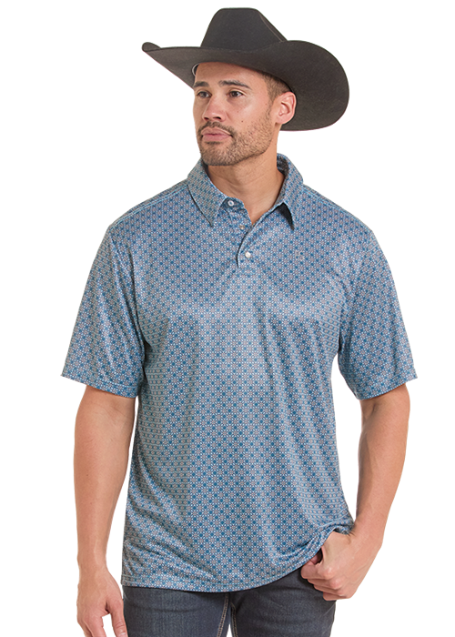 Panhandle Geometric Print Polo
