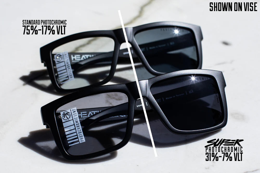 HeatWave VISE Z87 Sunglasses Black Frame: SUPER Photochromic Lens