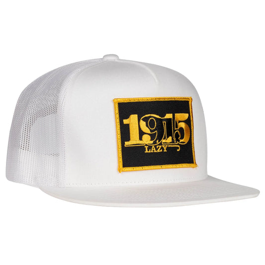 Lazy J Ranch White Retro 1915 Classic Five Panel Trucker Hat