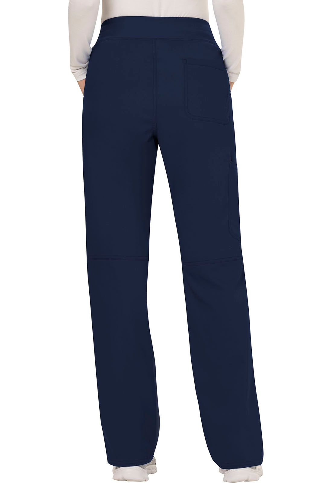 Women's Elastic Waist Cargo Pocket Scrub Pant - Plus