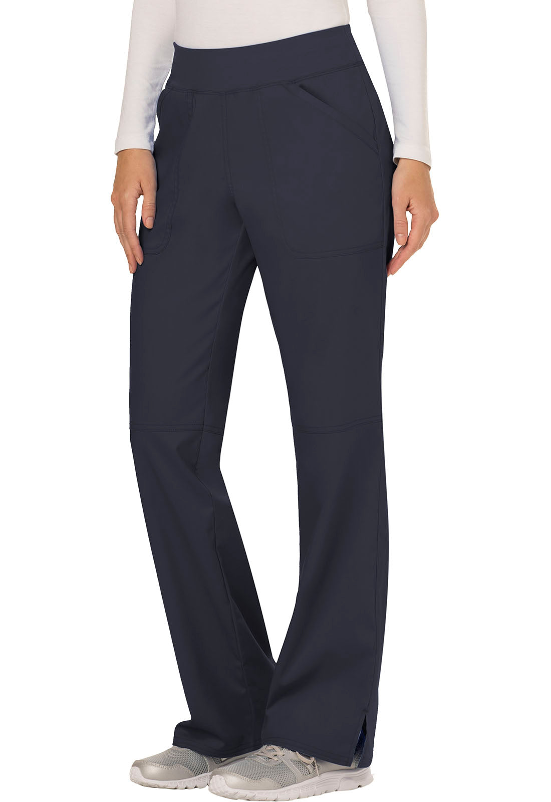 Women's Elastic Waist Cargo Pocket Scrub Pant - Plus
