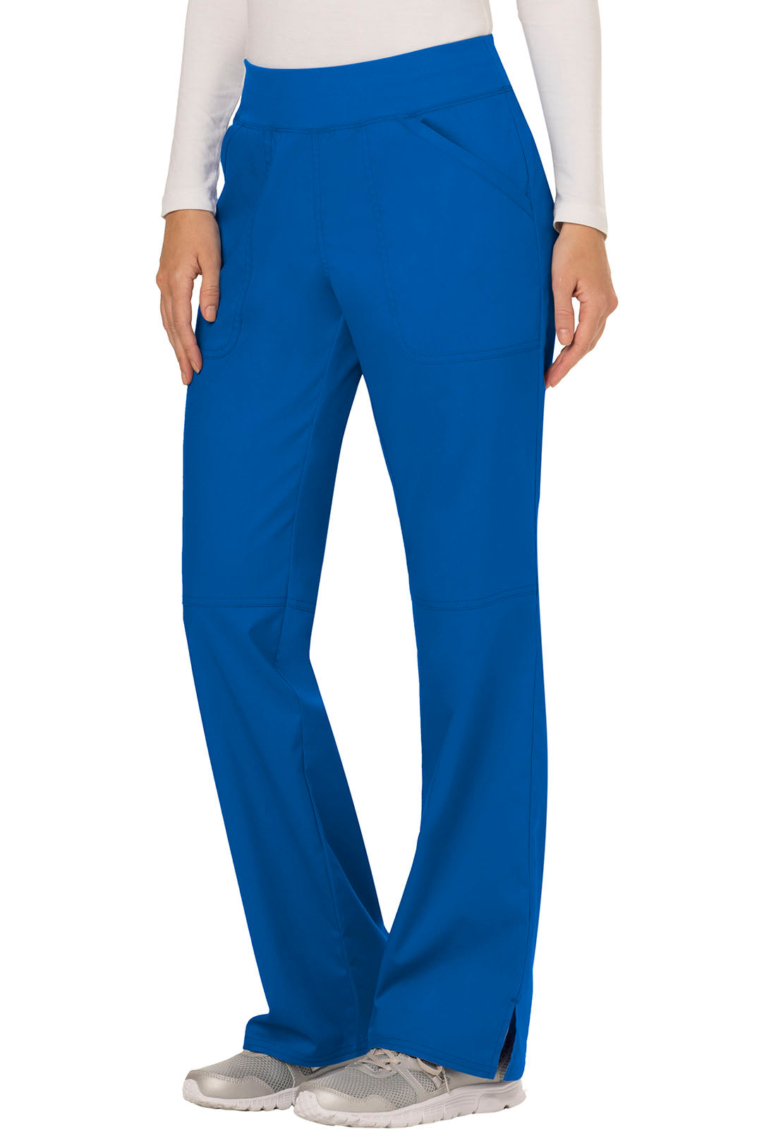 Women's Elastic Waist Cargo Pocket Scrub Pant - Plus