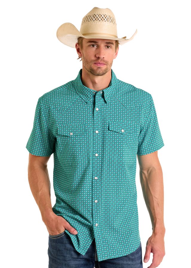 Panhandle Slim Performance Snap Front Shirt - Teal