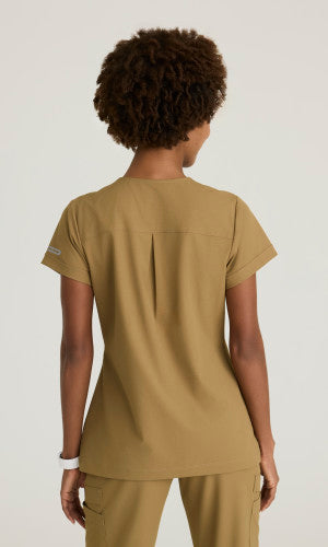 Trek 2-Pocket Rounded Neck Tuck-In Top