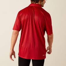 Ariat All Over Haute Red SS Polo