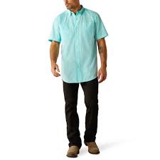 Camiseta Ariat Tek 360 Airflow Azul Radiante de Manga Corta
