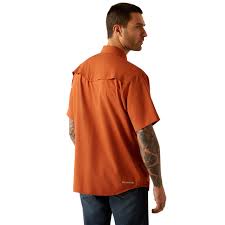 Camisa ARIAT Western Venttek Snp Baked Clay SS