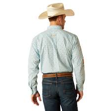 ARIAT Team Colton Aqua LS SHRT
