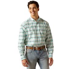 ARIAT Jefferson Ice Green LS SHRT