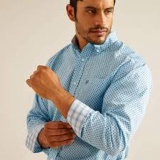 Ariat WF RICKY Sky Blue LS SHRT